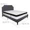 Flash Furniture Queen Platform Bed Set, Gray SL-BMF-15-GG - alternate 3